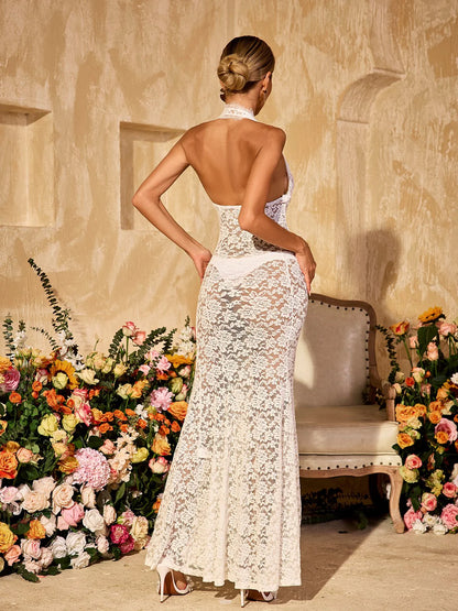 Elle Lace Cutout Maxi Dress