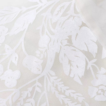 Semi Sheer Embroidered Wrap Blouse – Ivory