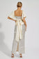 Linda apricot bow sequin maxi dress