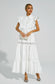 Solange ruffle white maxi dress