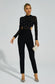 Carr black beaded jumpsuit