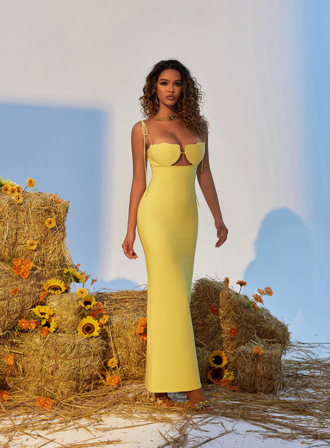 Camille bandage maxi dress (8213113635054)