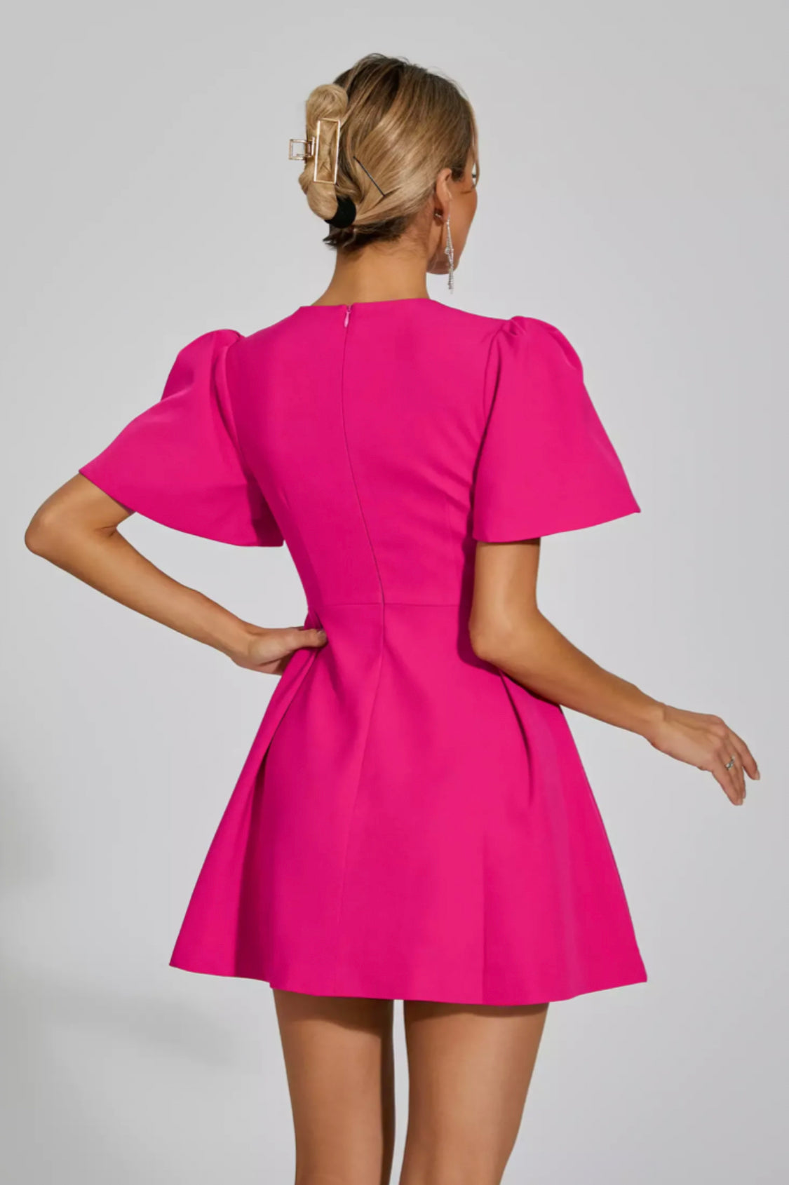 Nico flare mini pink dress