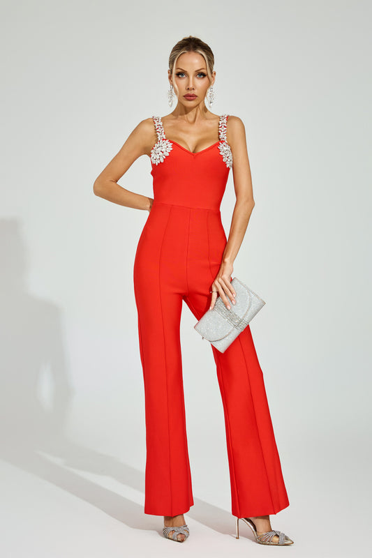 Ruby Embellished Strap Jumpsuit