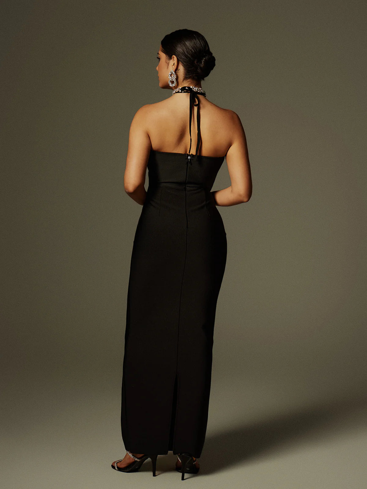 Éclat Noir Embellished Gown