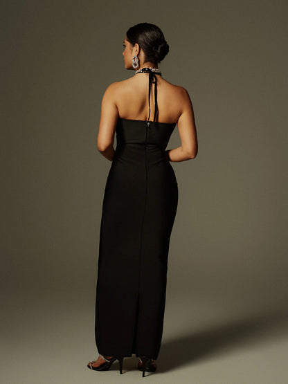 Éclat Noir Embellished Gown