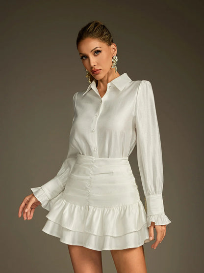 Parisienne Tiered Blouse & Skirt Set