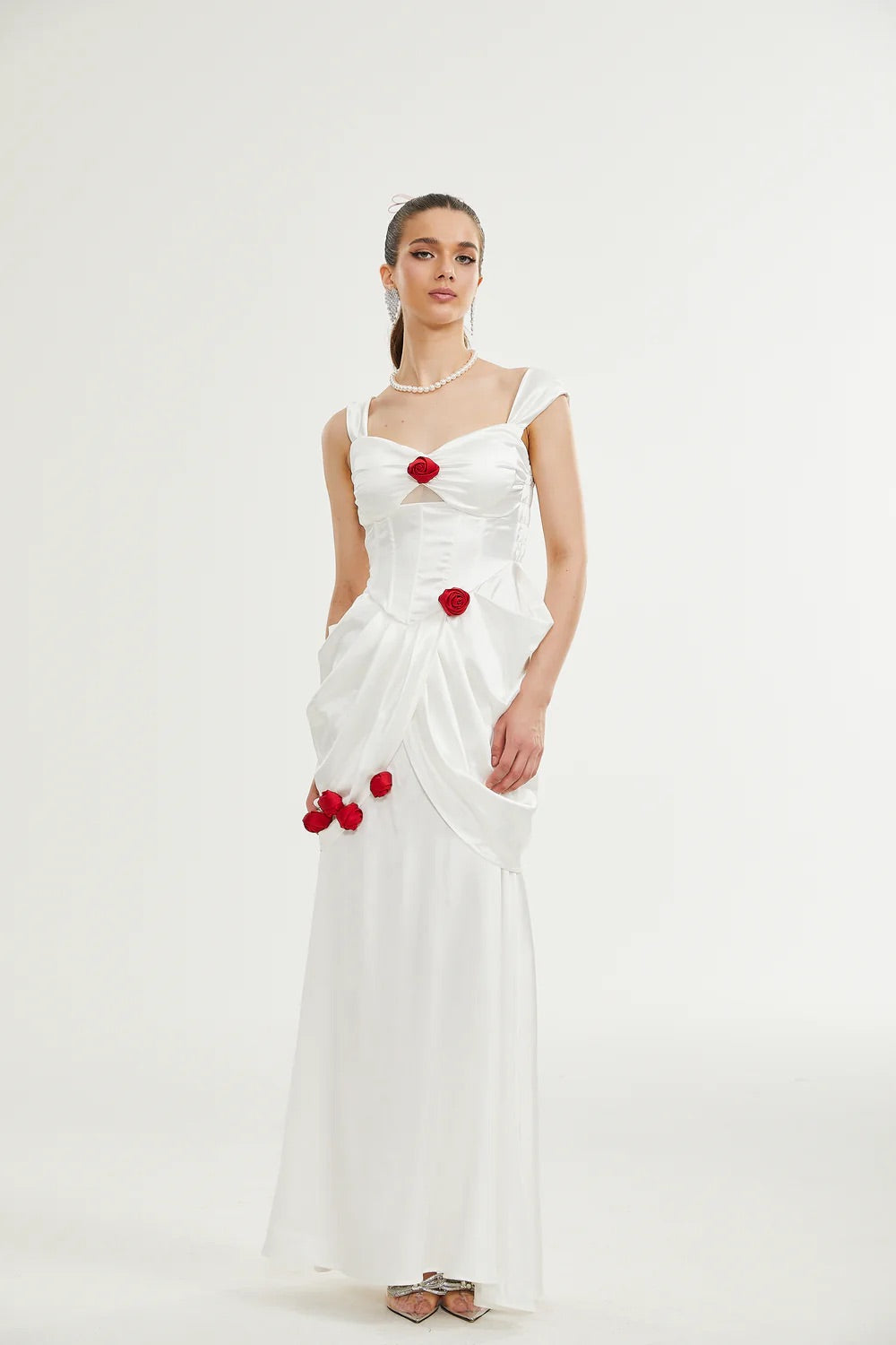 Natalie rose flower maxi dress