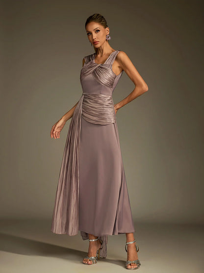 Athéna Draped Goddess Maxi Dress