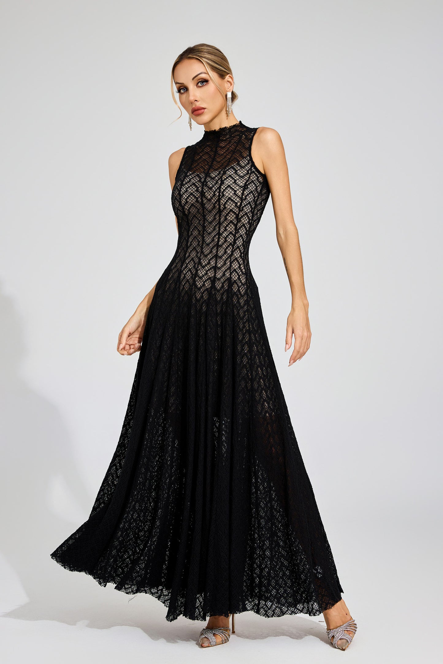 Margot Lace Illusion Gown