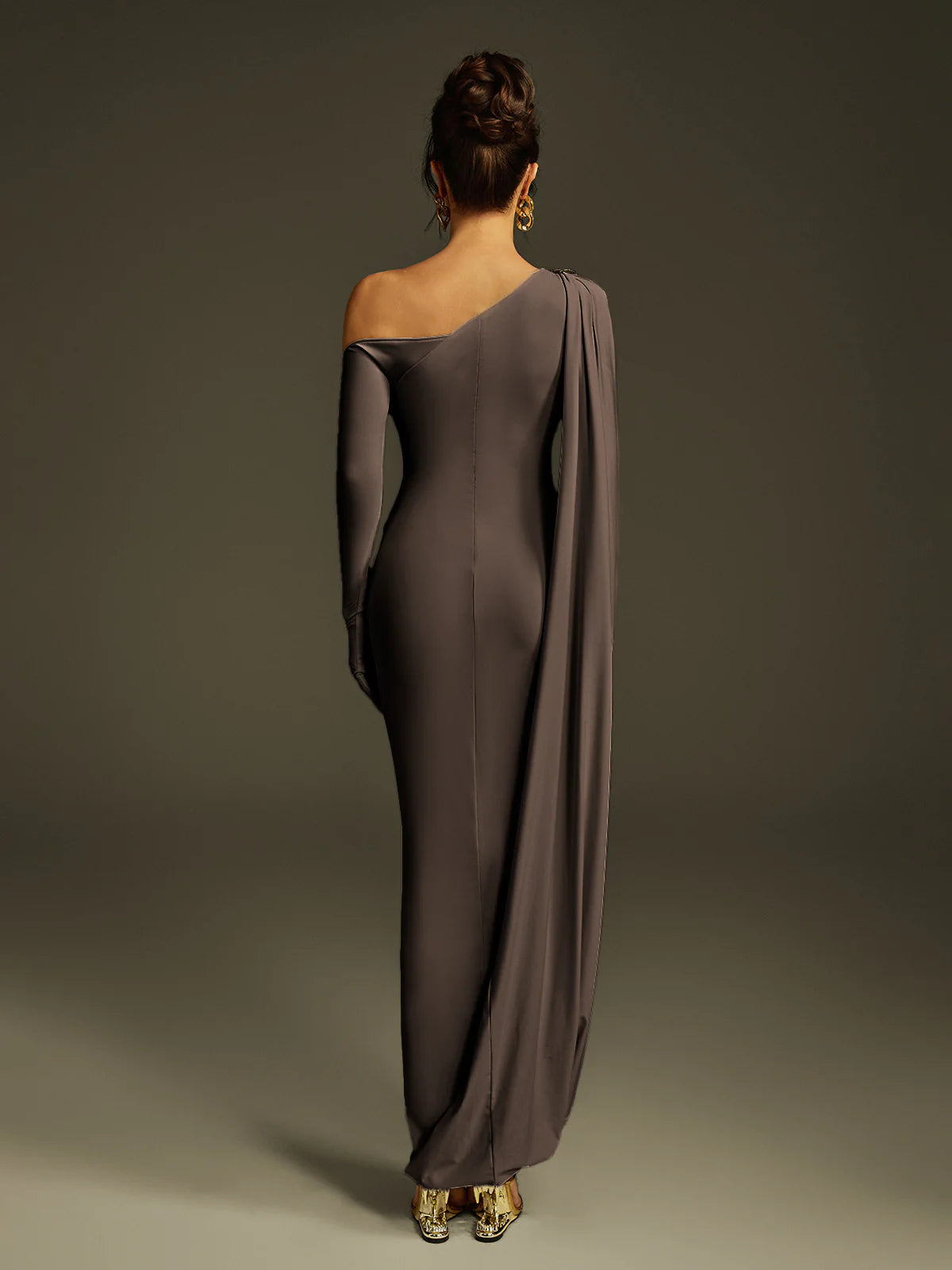 Anastasia Drape Sleeve Gown