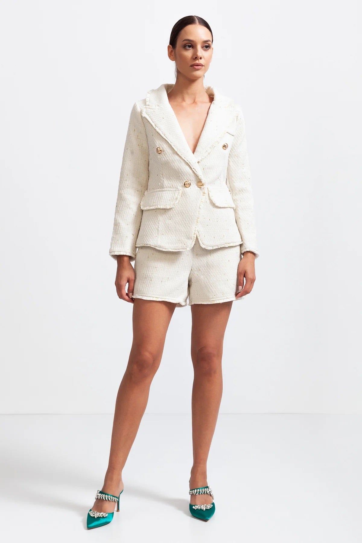 Tweed blazer/shorts set (8306832441582)