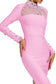 Elsa rhinestone pink maxi dress