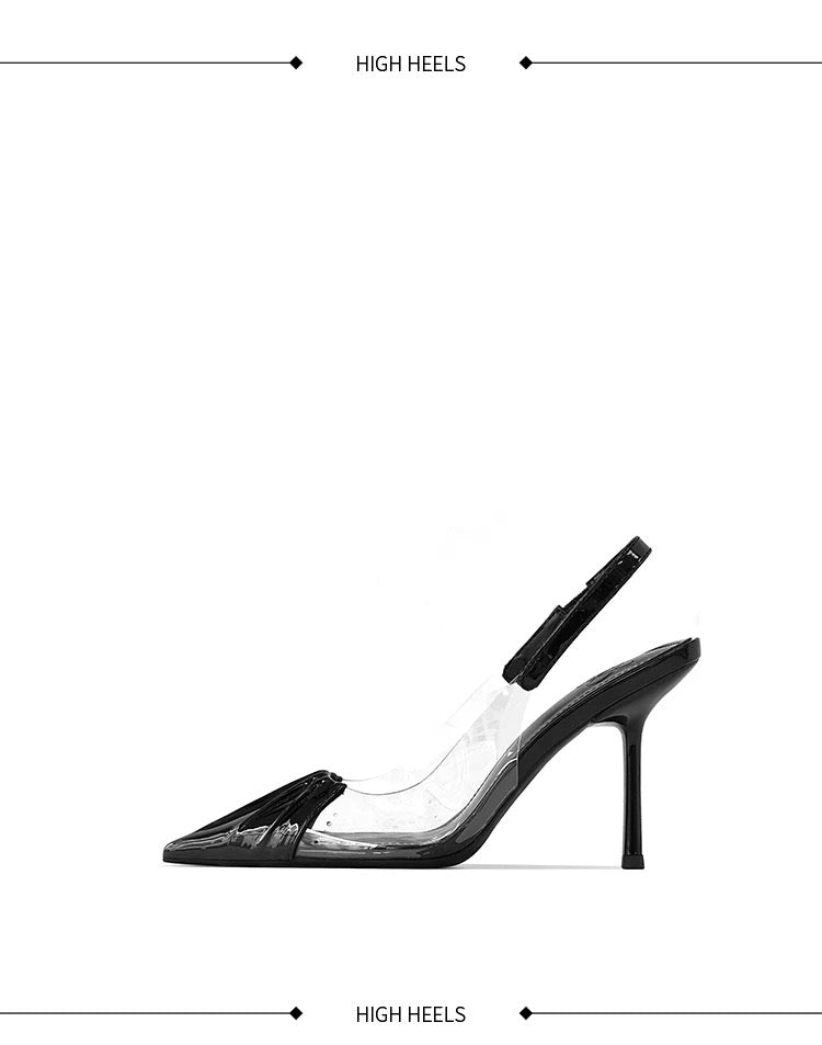 Illusion Pointed Slingback Heels