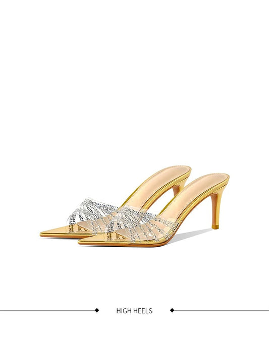 Crystal Whisper PVC Heels