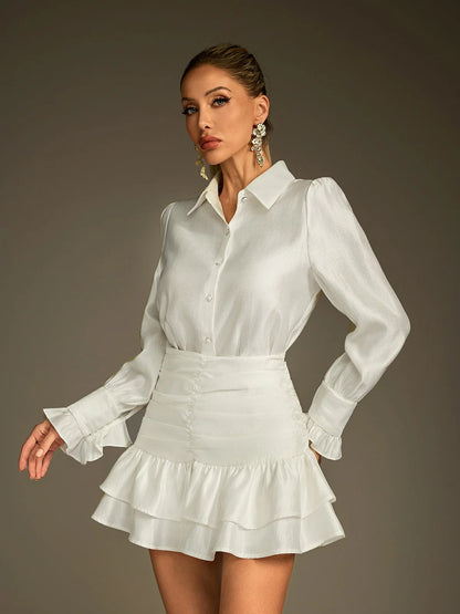 Parisienne Tiered Blouse & Skirt Set