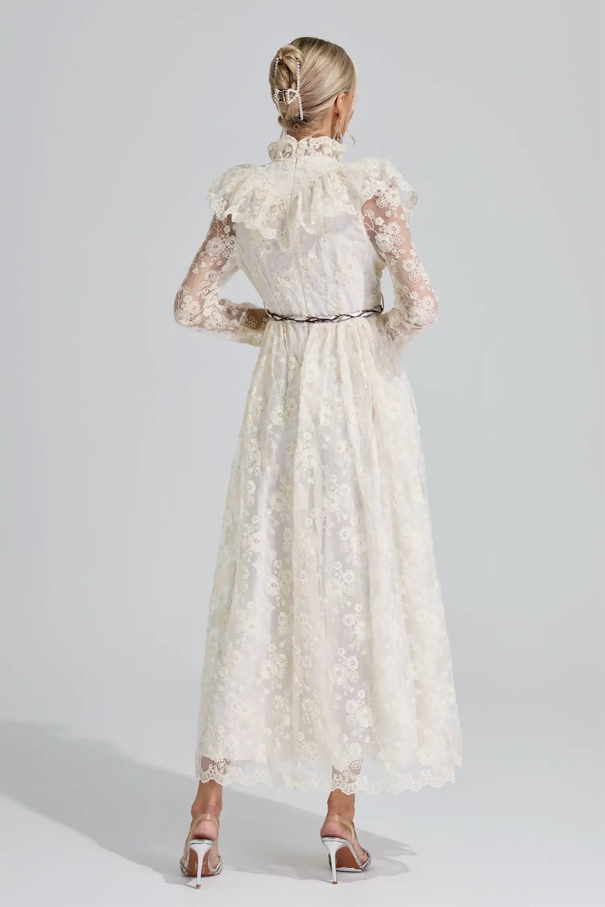 Rosalie Ruffle Lace Maxi Dress
