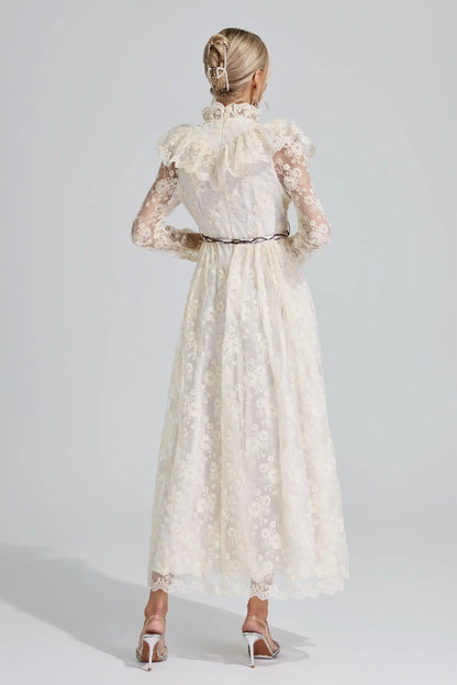 Rosalie Ruffle Lace Maxi Dress