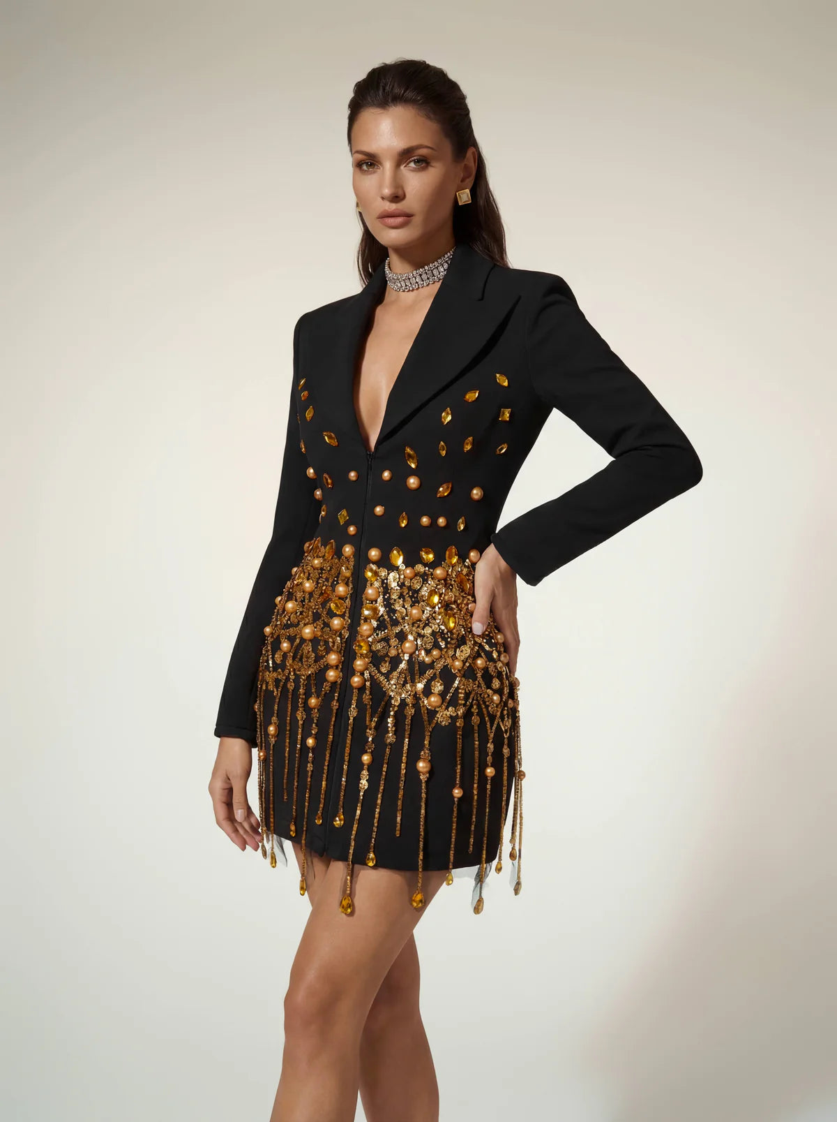 Aurelia Noir Blazer Mini Dress