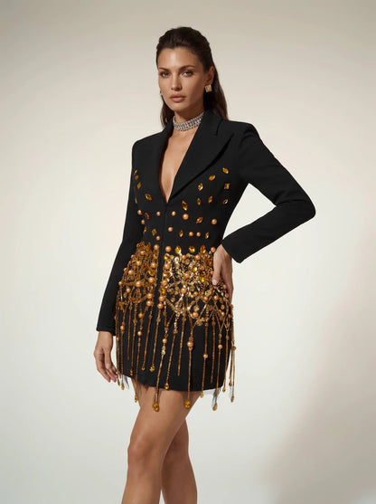 Aurelia Noir Blazer Mini Dress