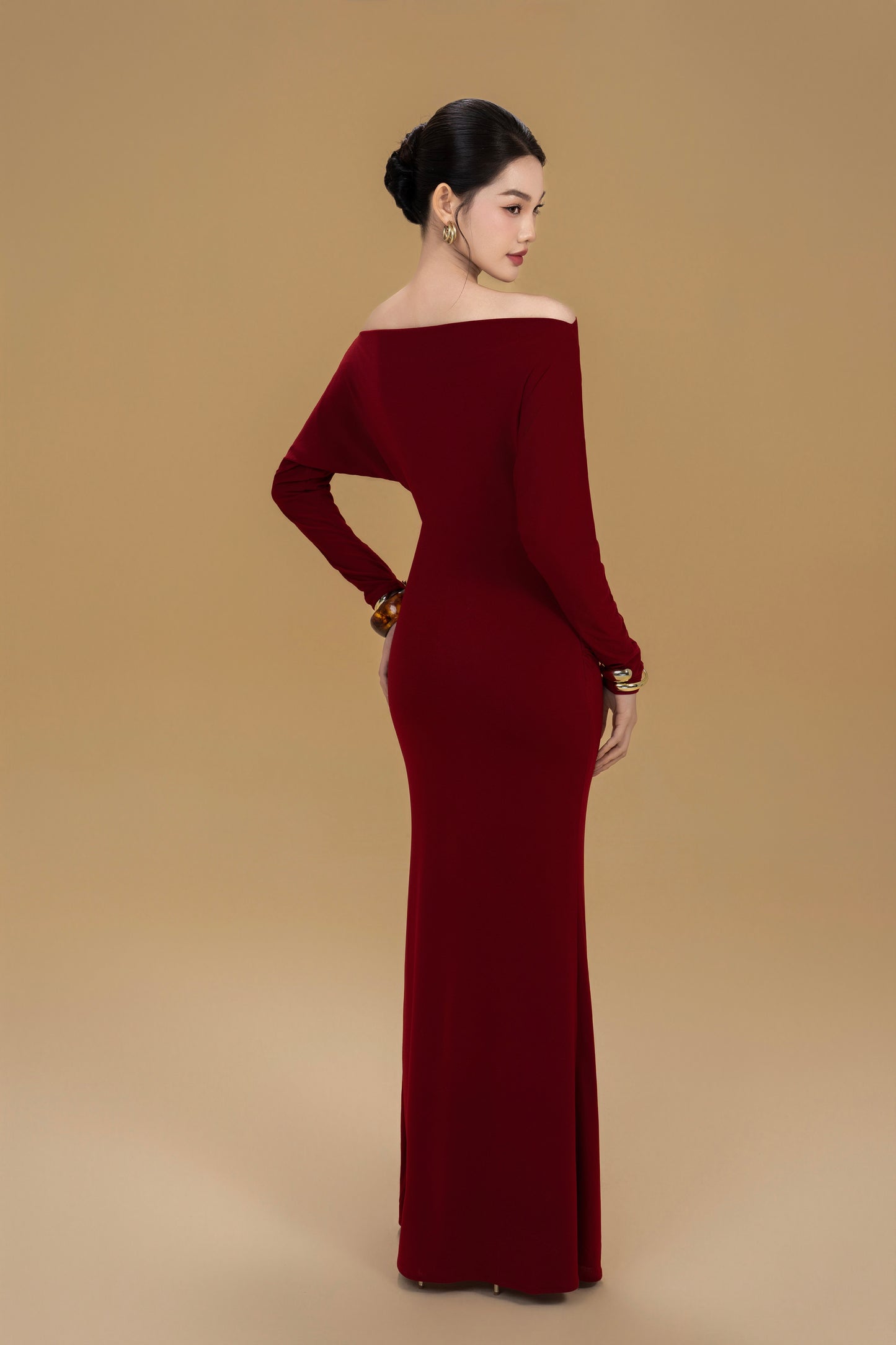 Athena Off-Shoulder Maxi Dress