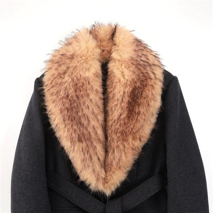Renée Faux Fur Collar Maxi Coat