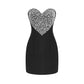 Gaia crystal heart mini dress