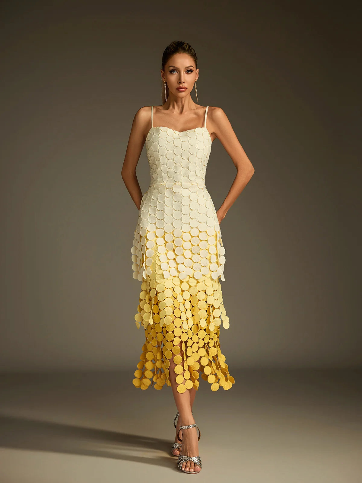 Aurélie Ombre Circle Midi Dress