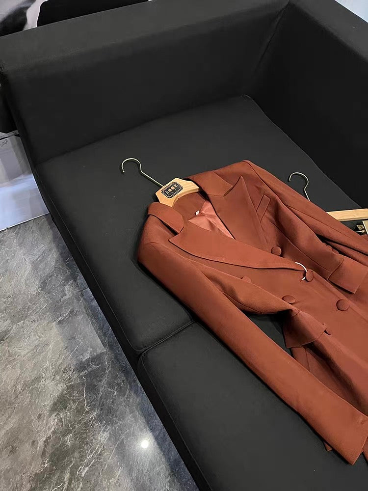 Vienna Double-Breasted Blazer and Flared Pants Set