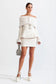 Mel fur white blazer/skirt set