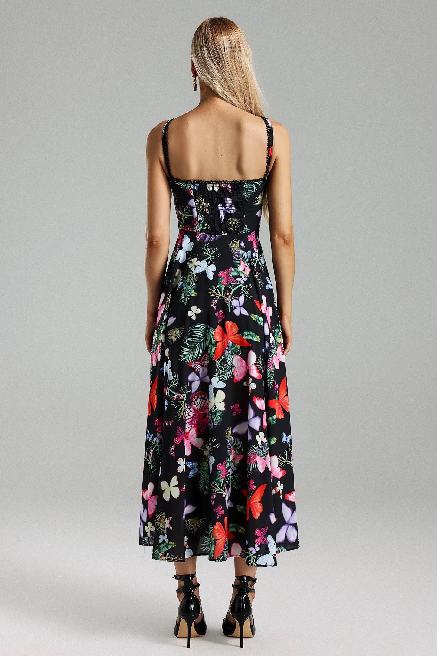 Zade butterfly print maxi dress