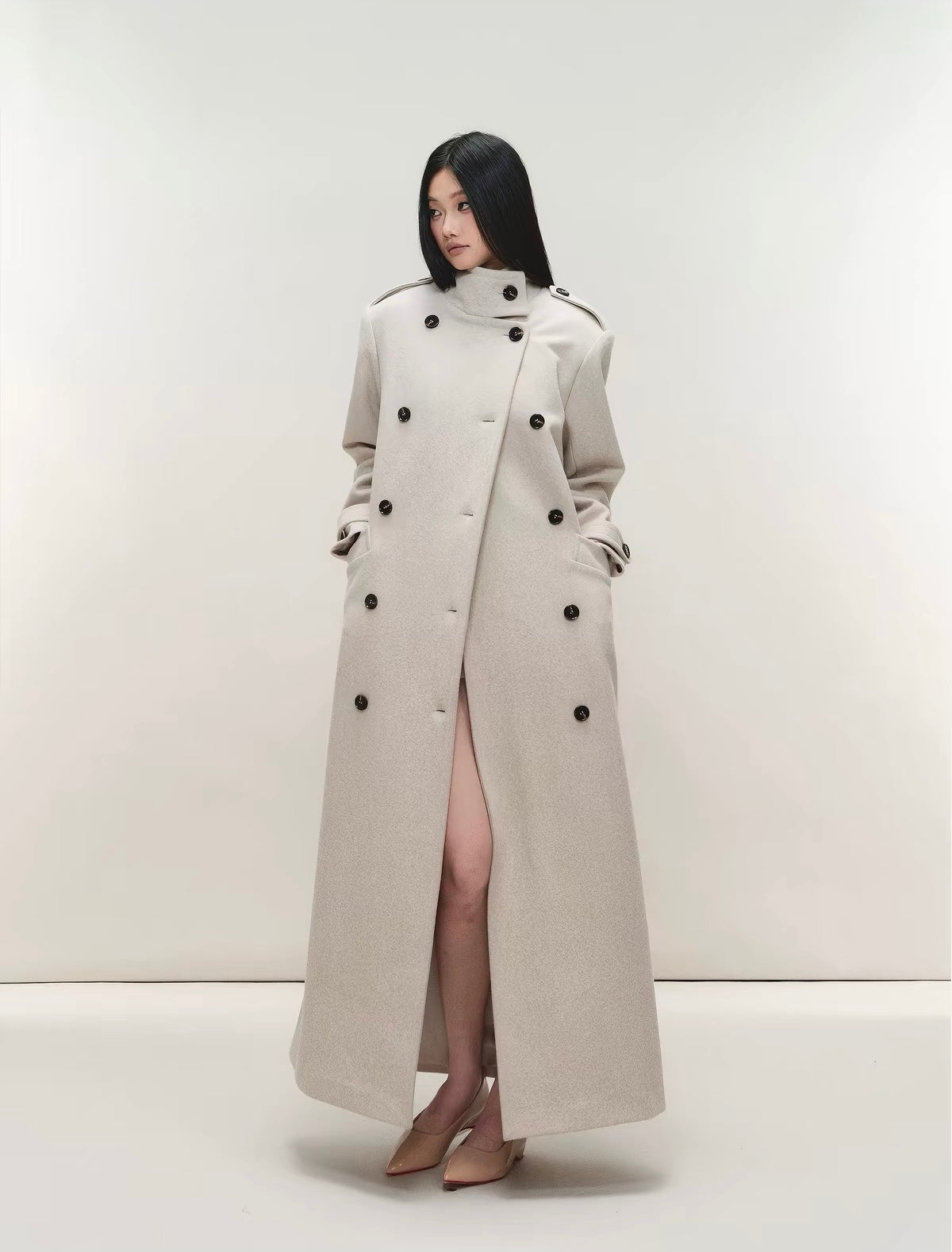 Camille Double-Breasted Maxi Coat