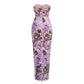 Kevin purple flower maxi dress