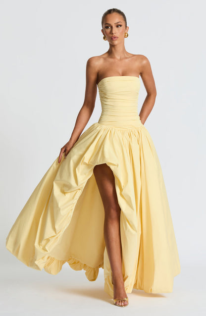 Belle Draped High-Low Gown