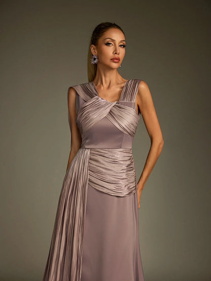 Athéna Draped Goddess Maxi Dress