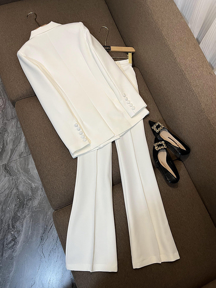 Simple white suit set (8140910723310)