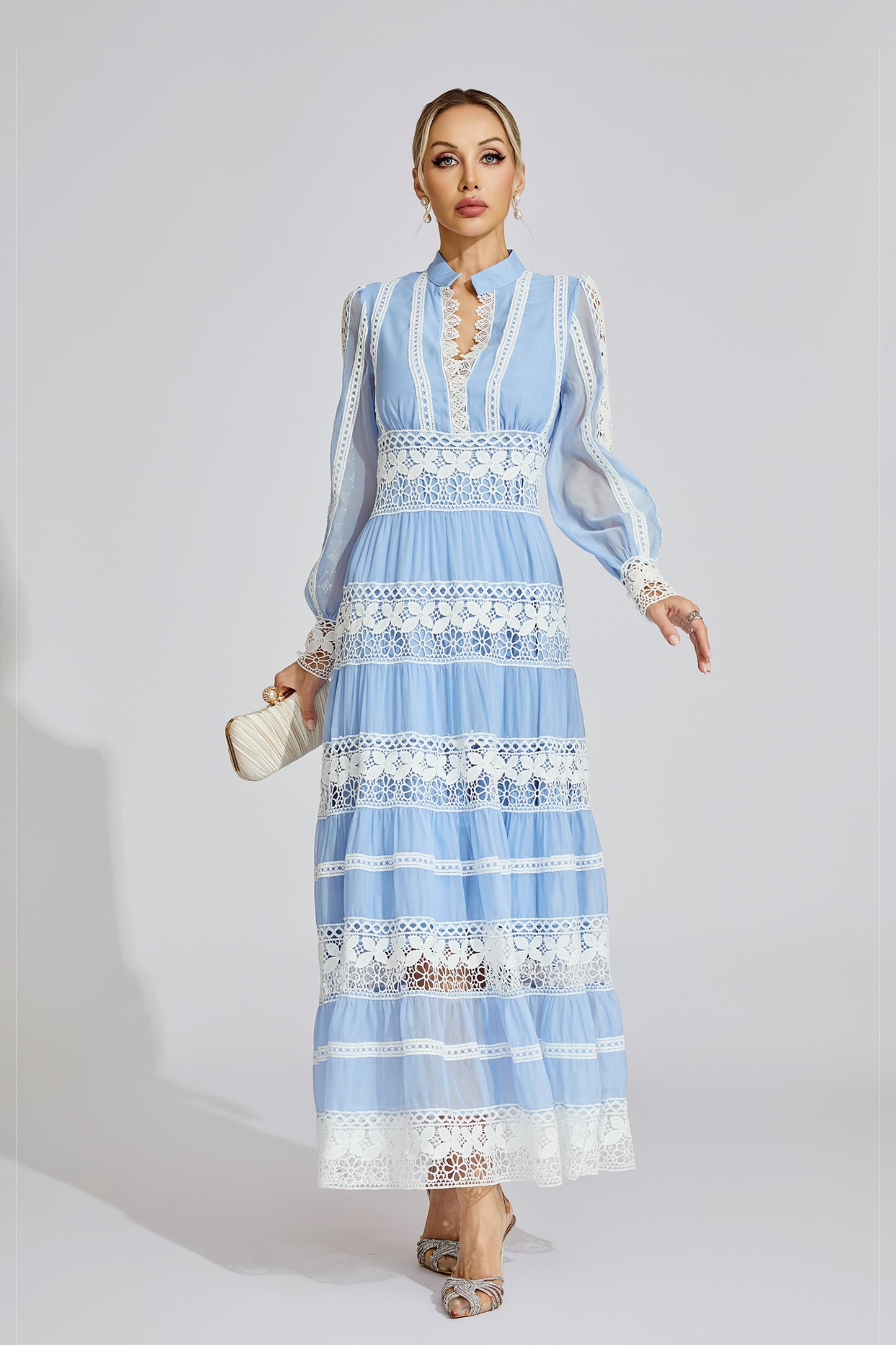 Celeste Lace Panel Maxi Dress