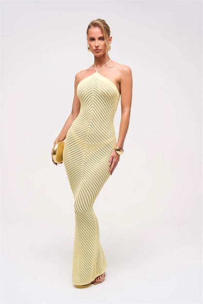 Soleil Chevron Knit Maxi Dress