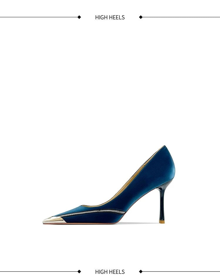 Midnight Zip Detail Pumps