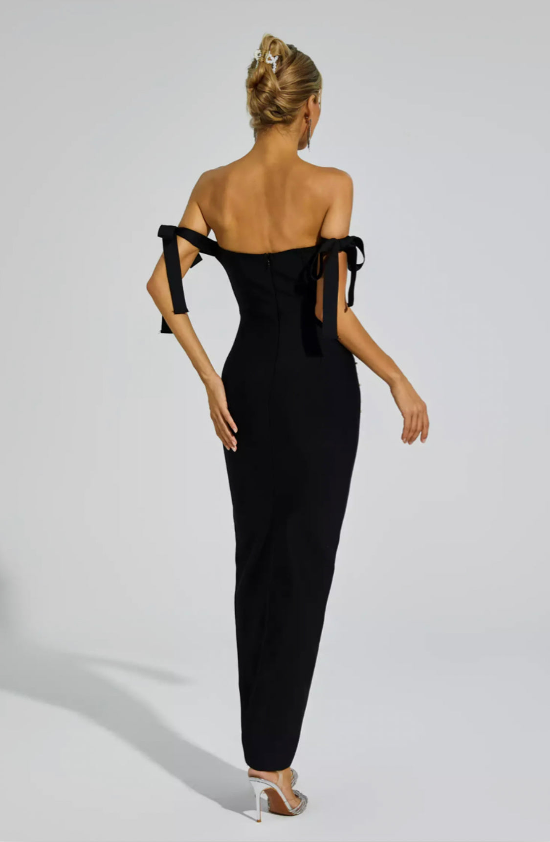 Antony pearls black maxi dress