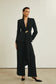 Black pleated jacket/trouser set