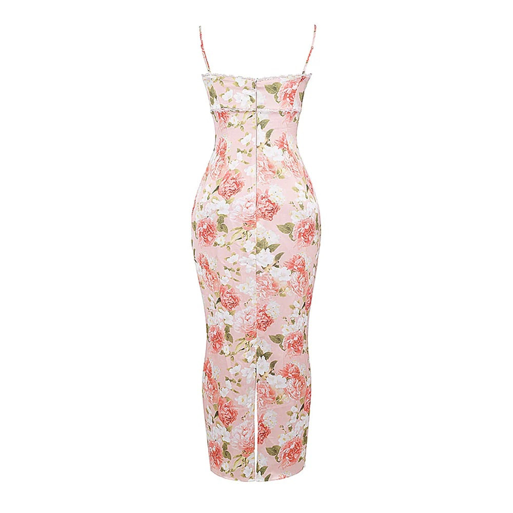 Yvette floral satin dress