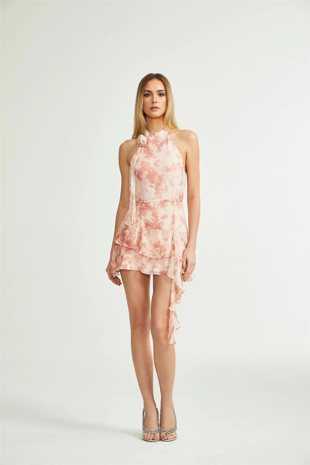 Cassie flower mini dress