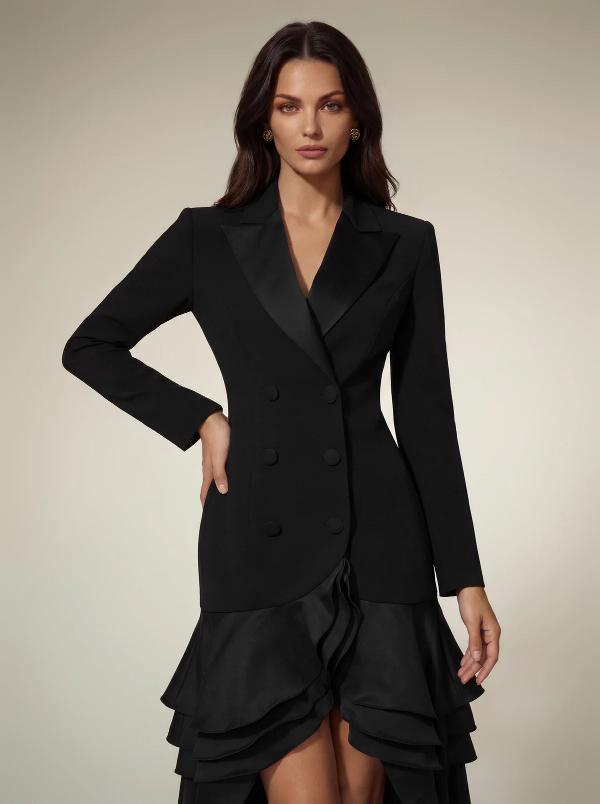 Valentina Tailored Ruffle Dress