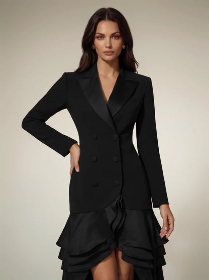 Valentina Tailored Ruffle Dress