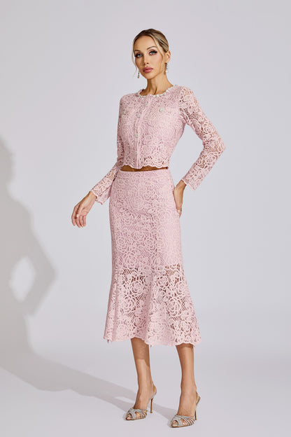 Élodie Rose Lace Two-Piece Set