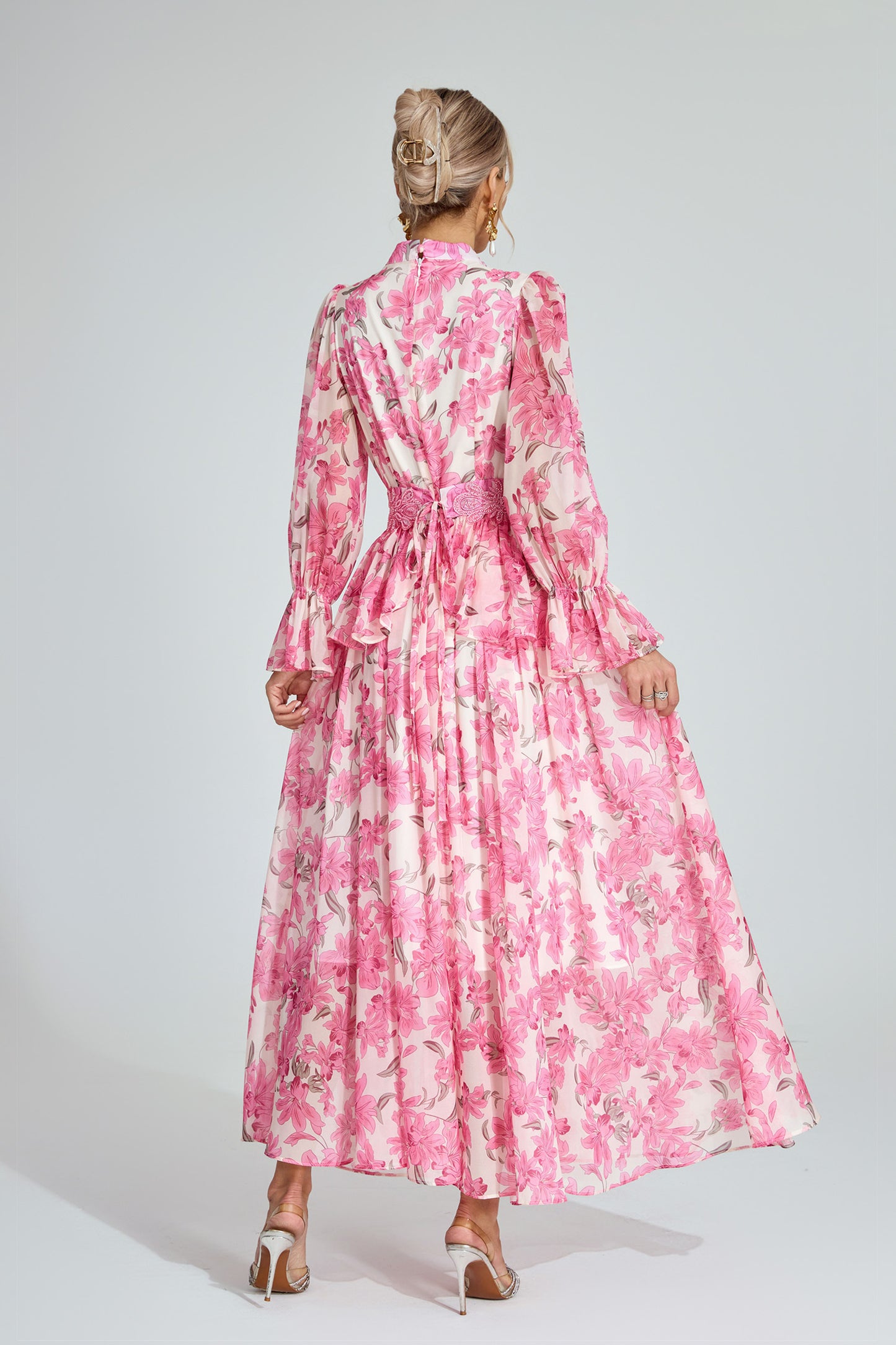 Celeste Peony Belted Maxi Dress
