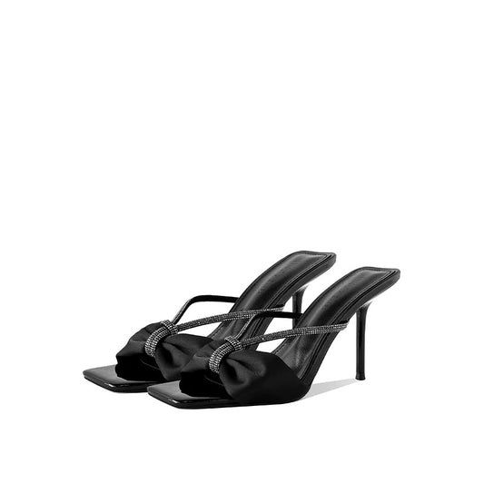 Bella Satin Knot Heels