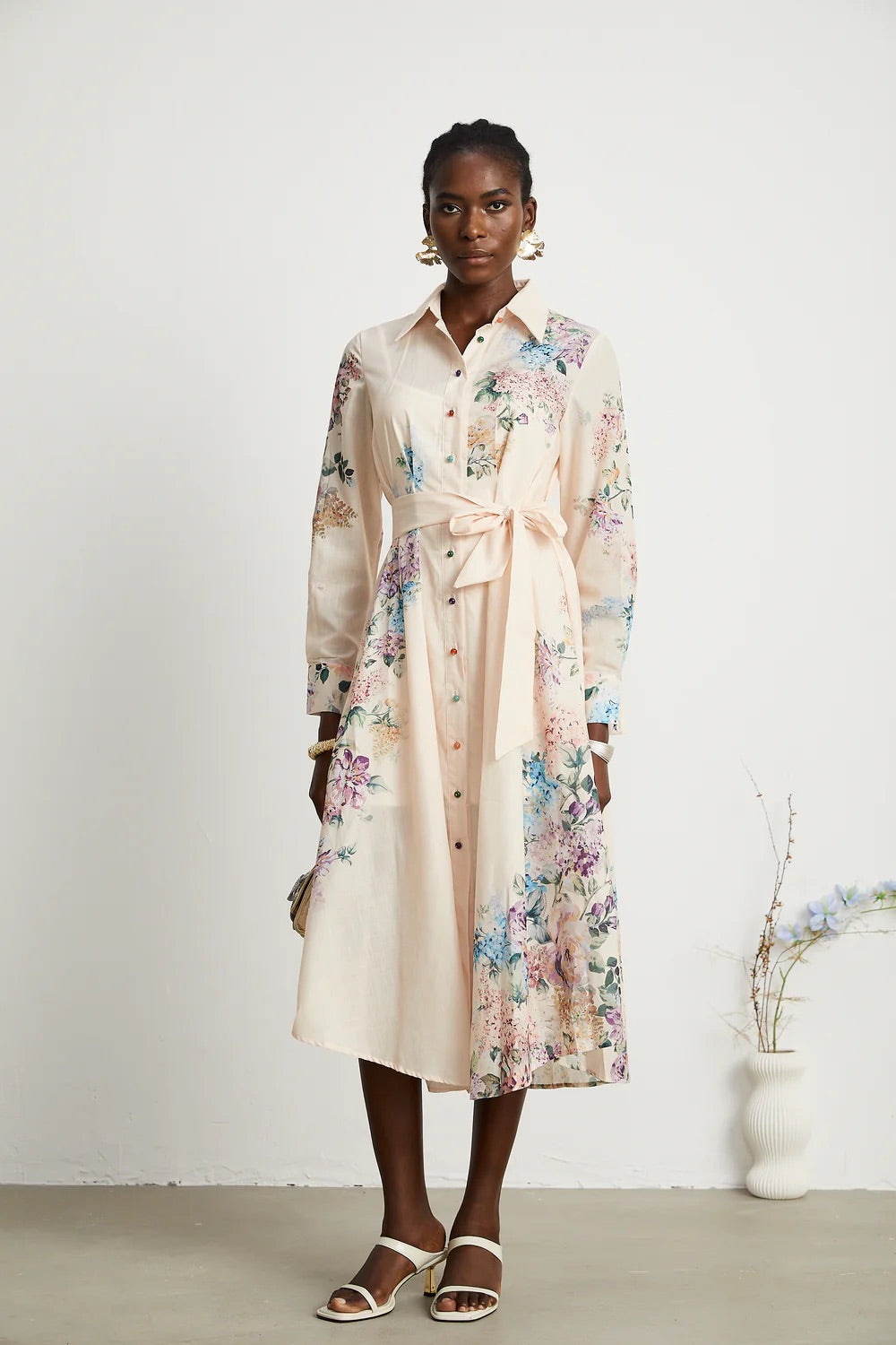 Colette floral print midi dress