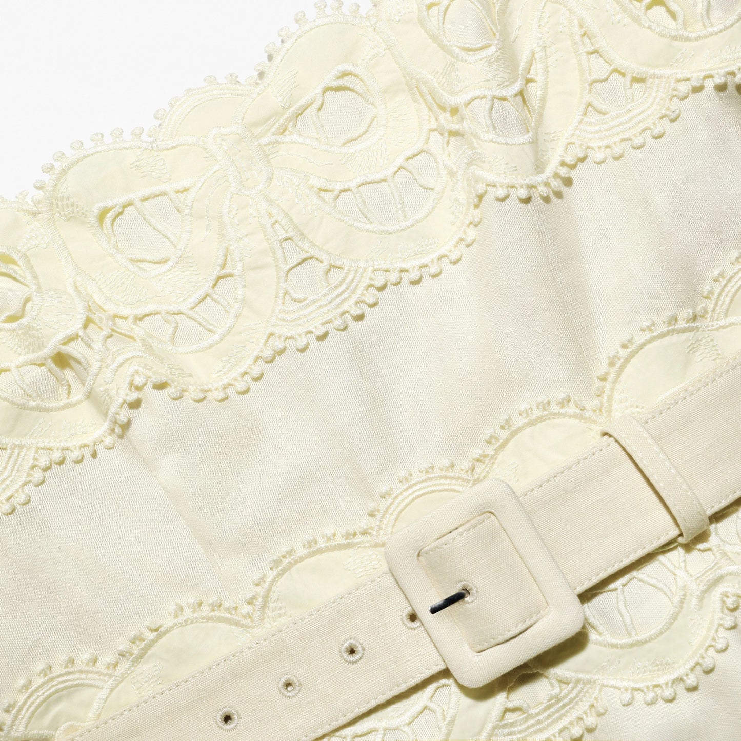 Liana Embroidered Linen Midi Dress